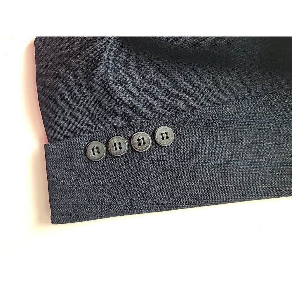 Luskey’s Men’s Western Sport Coat L Blue Wool Blend 2 Button Blazer Jacket - Picture 16 of 16